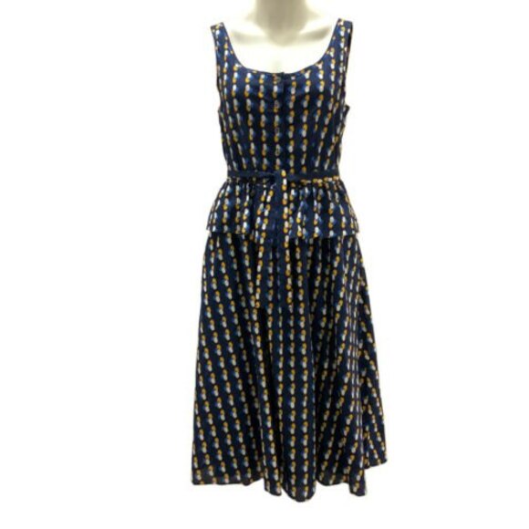 A.P.C. Rue Madame Paris Women’s Size 38 US 6 Navy Multicolor Sleeveless Dress - Picture 1 of 11